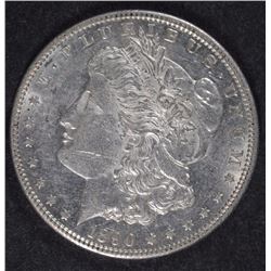 1890-CC MORGAN DOLLAR CHOICE  FLASHY BUT HAS MARK ON CHEEK OR WOULD GRADE HIGHER