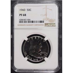 1960 FRANKLIN HALF DOLLAR, NGC PF-68