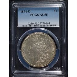 1894-O MORGAN SILVER DOLLAR PCGS AU55
