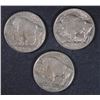 Image 2 : ( 3 ) BUFFALO NICKELS, 1913 TYPE-2 CHOICE BU, 1931-S XF & 1937-S AU