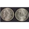 Image 1 : 2 MORGAN DOLLARS 1887-O AU/BU, & 21-S BU