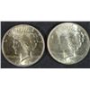 Image 1 : 1922 & 1923 PEACE SILVER DOLLAR, CHOICE BU