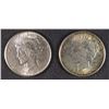 Image 1 : 2 PEACE DOLLARS 1927 BU & 25-S AU/BU