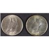 Image 2 : 2 PEACE DOLLARS 1927 BU & 25-S AU/BU