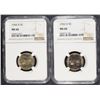 Image 1 : 1944-D  & 1952-D JEFFERSON NICKELS, NGC MS-66