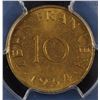 Image 3 : 1954 SAARLAND 10 FRANKEN, PCGS MS-66 RARE!!
