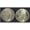 Image 2 : ( 2 ) CHOICE BU 1922 PEACE SILVER DOLLARS