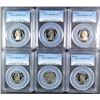 Image 1 : (6) JEFFERSON NICKELS PCGS PR-69 DCAM