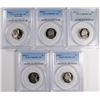 Image 1 : (5) JEFFERSON NICKELS PCGS PR-69 DCAM