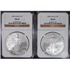 Image 1 : ( 2 ) 2004 AMERICAN SILVER EAGLES, NGC MS-69