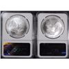 Image 2 : ( 2 ) 2004 AMERICAN SILVER EAGLES, NGC MS-69