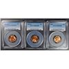 Image 1 : LOT OF ( 3 ) PCGS MS-66 RED LINCOLN CENTS: 1944, 1953-D & 1956-D