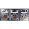 Image 2 : LOT OF ( 3 ) PCGS MS-66 RED LINCOLN CENTS: 1944, 1953-D & 1956-D