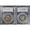 Image 1 : 1939 REVERSE OF 1940 & 1947-D JEFFERSON NICKELS, PCGS MS-65