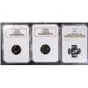Image 1 : 1955, 1956 & 1957 JEFFERSON NICKELS, NGC PF-68!