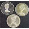 Image 2 : LOT OF 3 BAHAMAS SILVER $2.00 COINS ALL VERY NICE