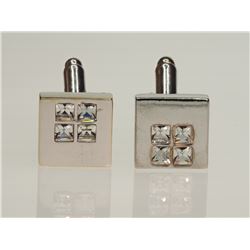 #4-GENTLEMENS CUFFLINKS W/ GENUINE SWAROVSKI