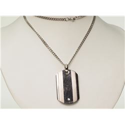 #18-TITANIUM DIAMOND PENDANT NECKLACE W/ COA