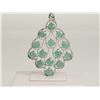 Image 1 : #20-.925 SILVER EMERALD PENDANT W/COA