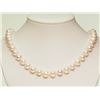 Image 1 : #26-.925 SILVER CLASP PEARL NECKLACE W/COA
