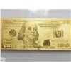 Image 1 : #28-24KT GOLD FOIL U.S. $100 BILL