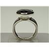 Image 3 : #35-MENS SILVER SMOKEY QUARTZ RING