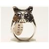 Image 1 : #47-MENS STAINLESS STEEL WOLF RING
