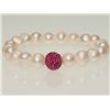 Image 1 : #49-FRESHWATER PEARL FLEXIBLE SIZE BRACELET