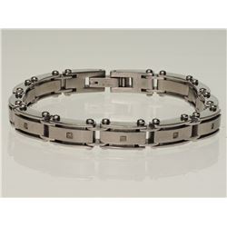 #50-STAINLESS STEEL DIAMOND BRACELET