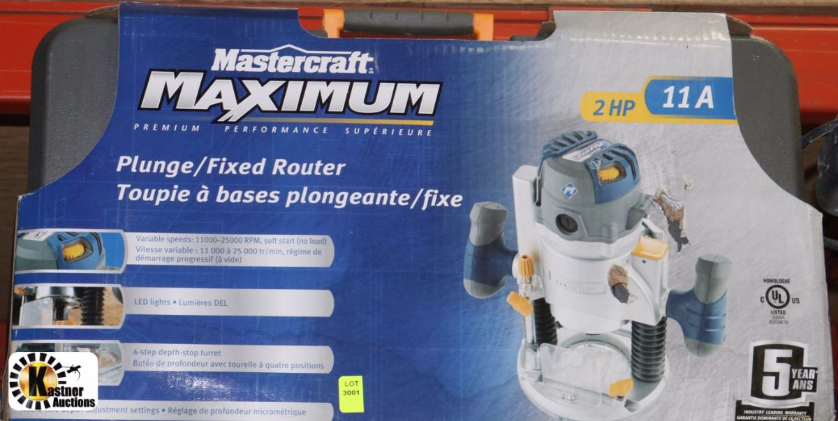 MASTERCRAFT MAXIMUM PLUNGE/FIXED ROUTER