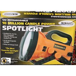 12V RECHARGEABLE 10 MILLION CANDLE POWER SPOTLIGHT