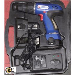 CAMPBELL HAUSFELD 18V DRILL WITH 2 BATTERIES AND