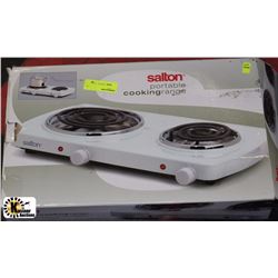 SALTON PORTABLE 2 BURNER COOKING RANGE