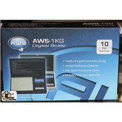 NEW AWS 1KG DIGITAL SCALE
