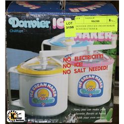 DONVIER 1PINT ICE CREAM MAKER W/INSTRUCTIONS &
