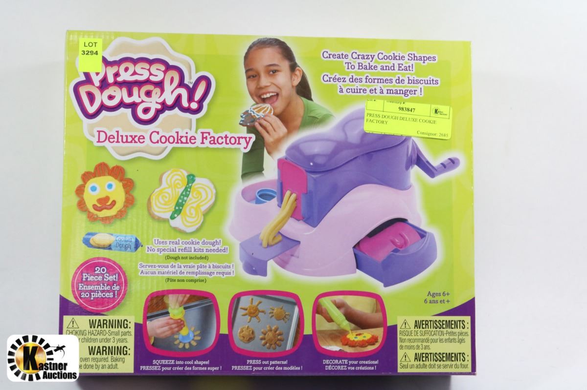 PRESS DOUGH DELUXE COOKIE FACTORY
