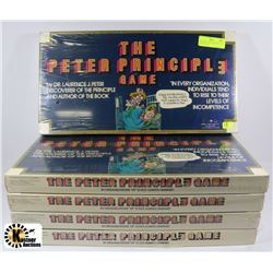 FOUR NEW 1980'S PETER PRINCIPLE BOARD GAMES