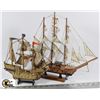 Image 1 : PAIR OF HANDMADE WOODEN SHIPS