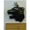 Image 1 : CARVED HEMATITE WOLF'S HEAD PENDANT