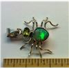 Image 1 : AMMOLITE & PERIDOT 925 STAMPED SPIDER PENDANT