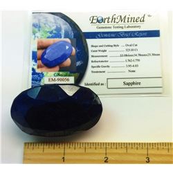 325.10 CT NATURAL BLUE OVAL SAPPHIRE