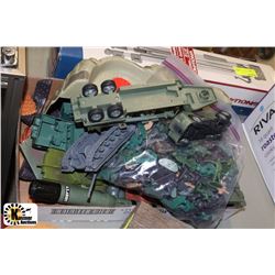 FLAT OF ARMY TOYS