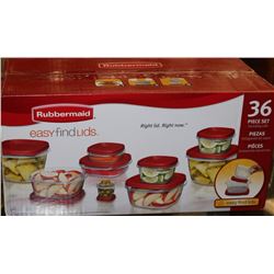 NEW 36PC RUBBERMAID CONTAINERS