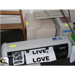 COMPLETE VINYL CUTTER SYSTEM TOWER, MONITOR, MOUSE