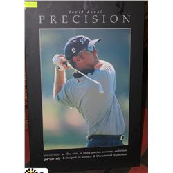GOLFER  DAVID DUVAL "PRECISION" PLAQUE 24"X36"