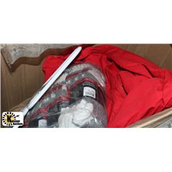 BOX OF COVERALLS AND WORK SOCKS