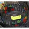 Image 1 : DECORATIVE GLASS PAINTED BOWL