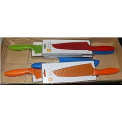 FLAT W/6 NEW SANTOKU KIVES