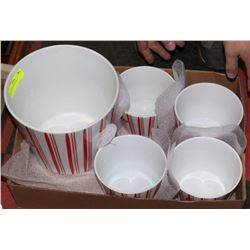 SET OF 5 POPCORN BOWLS