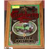 Image 1 : VINTAGE CARLBERG BEER MIRROR PICTURE